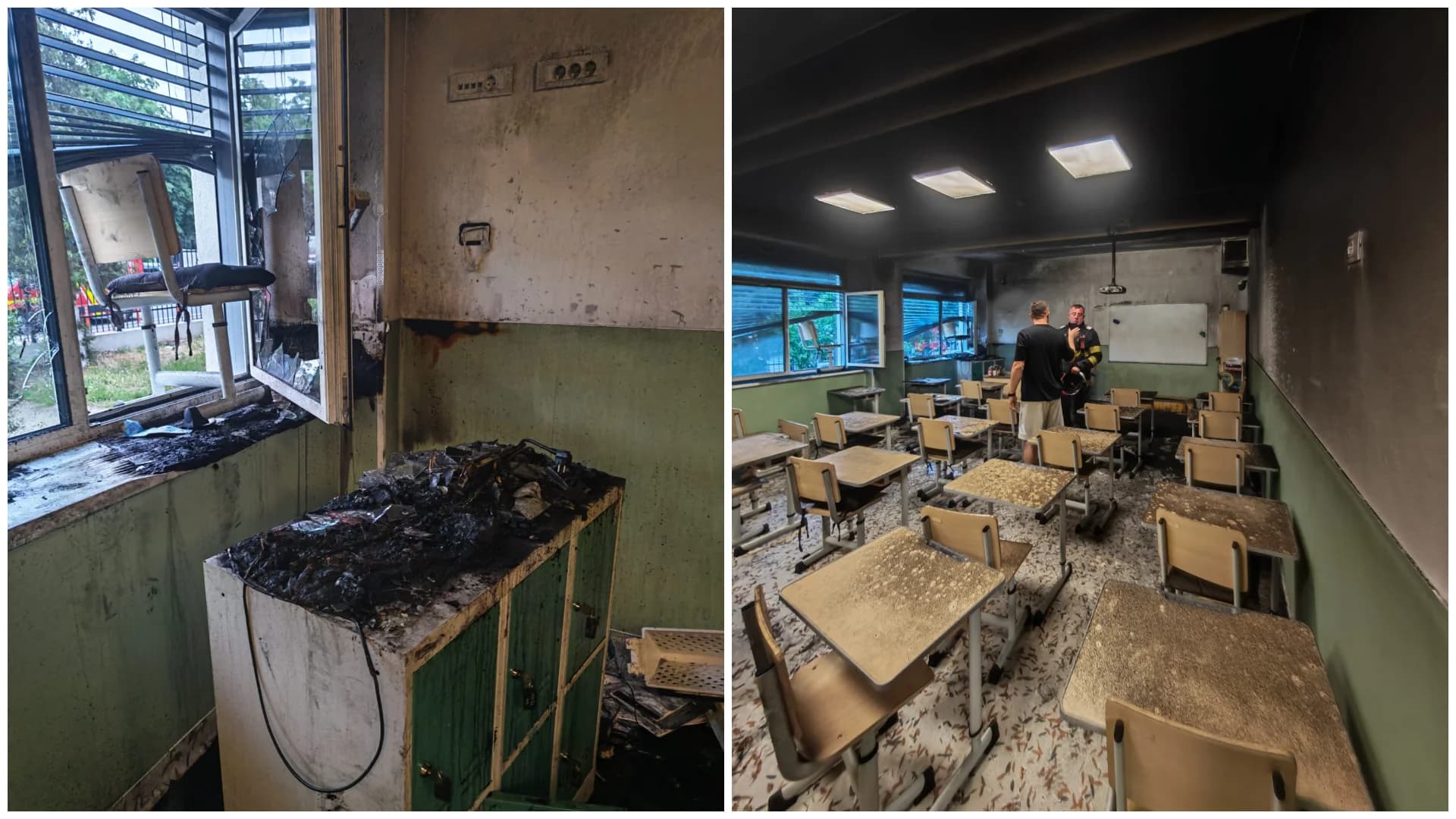 Incendiu la Școala Gimnazială Nr. 16 din Oradea. O sală de clasă a fost cuprinsă de flăcări