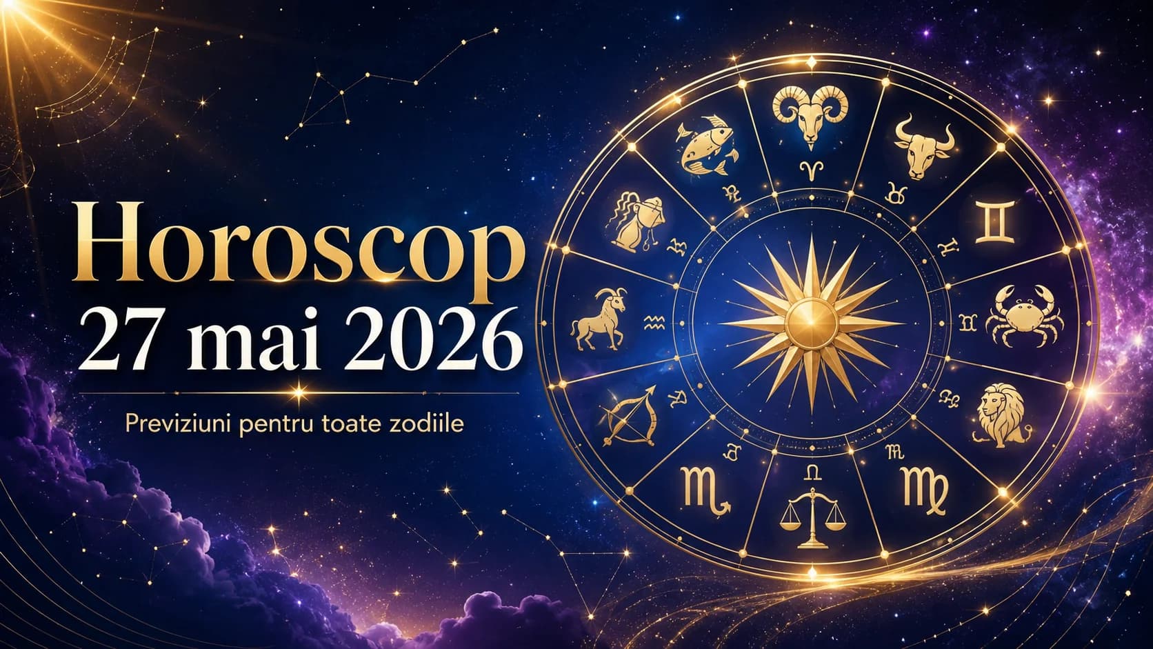 Horoscop 27 mai 2026. O zi cu energie intensă, dar cu vești bune pentru cei care aleg calmul și echilibrul