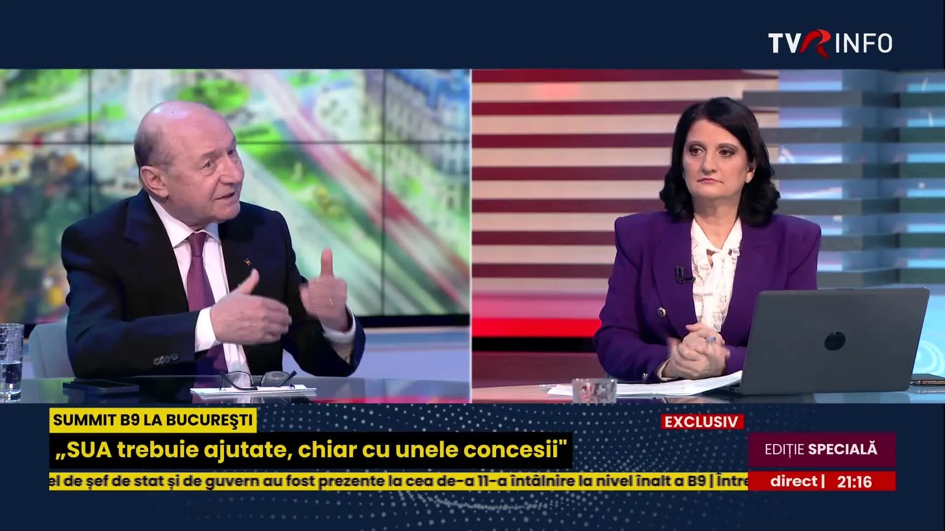 Ediție specială cu Traian Băsescu la TVR INFO